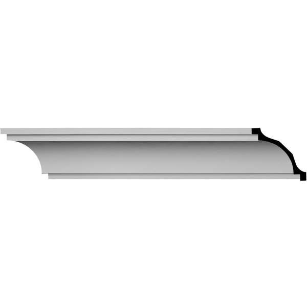 Ekena Millwork SAMPLE - 7 3/4"H x 7 3/4"P x 11"F x 12"L Traditional Crown Moulding SAMPLE-MLD08X08X11TR